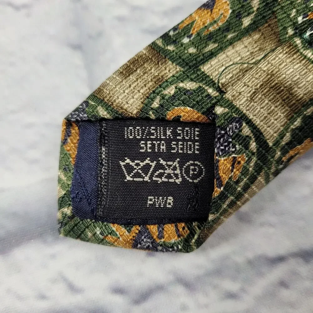 Dunhill Medieval Knight on Horse Medallion Silk Tie
